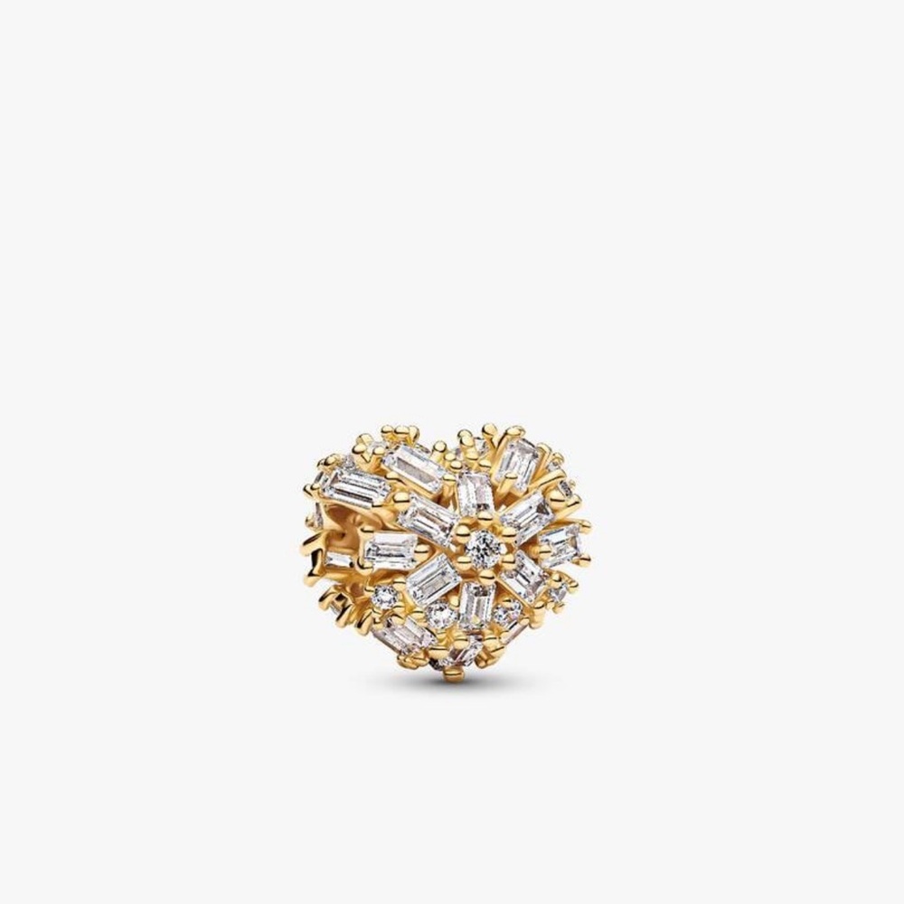 Pandora Gold and Silver Heart Bracelet Charm